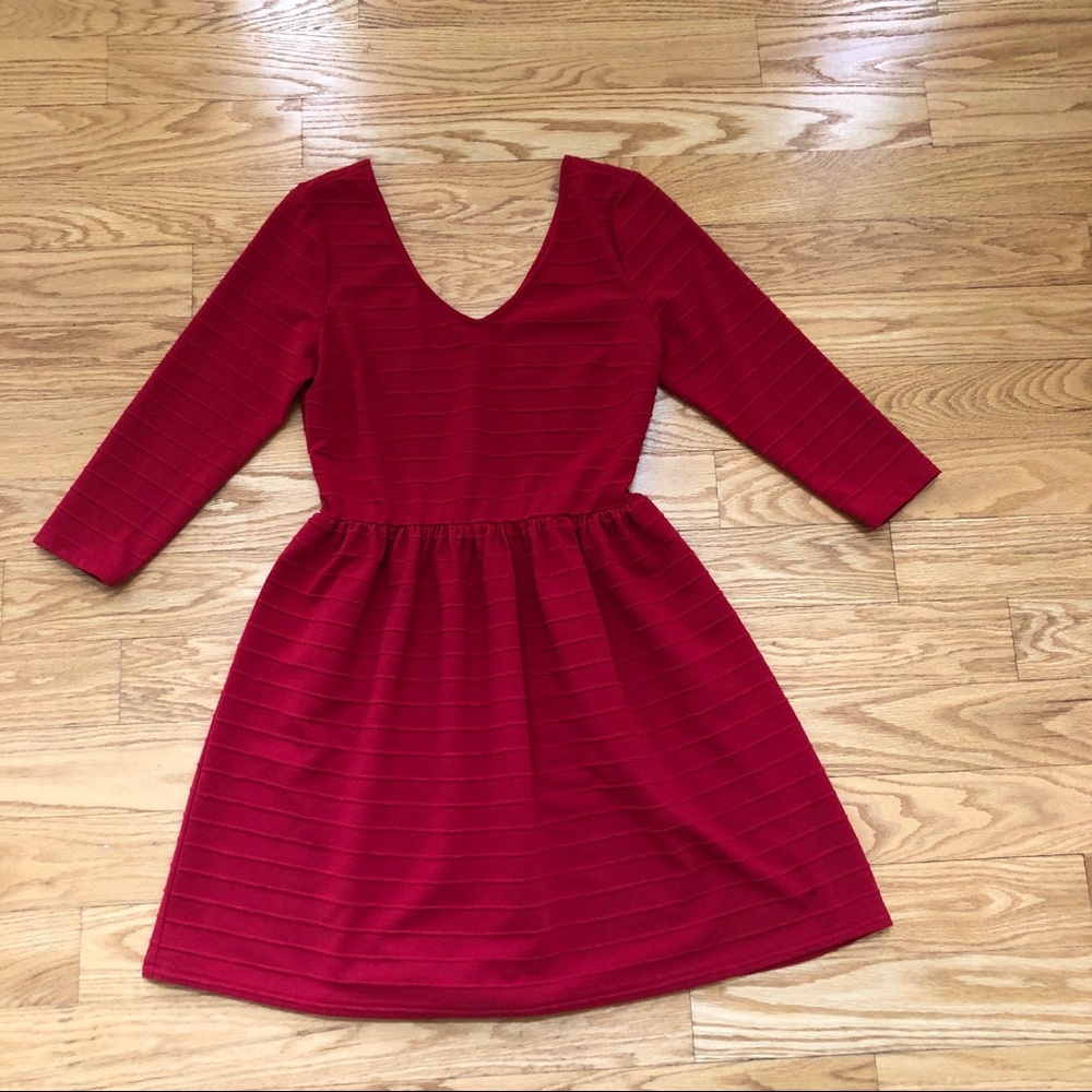 Red skater dress